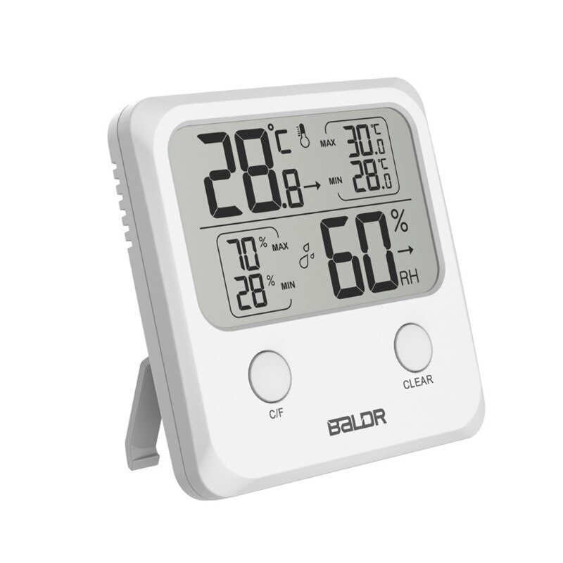 Indoor Digital LCD Thermometer Hygrometer Wall Temperature Humidity Gauge Meter