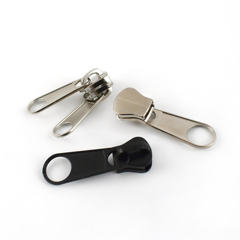 Meetee 5Pcs 10# Double Sided for Resin Zippers Head Zipper Slider Clothes Sewing Zips Puller Replaceable Accessories Repair Zip
