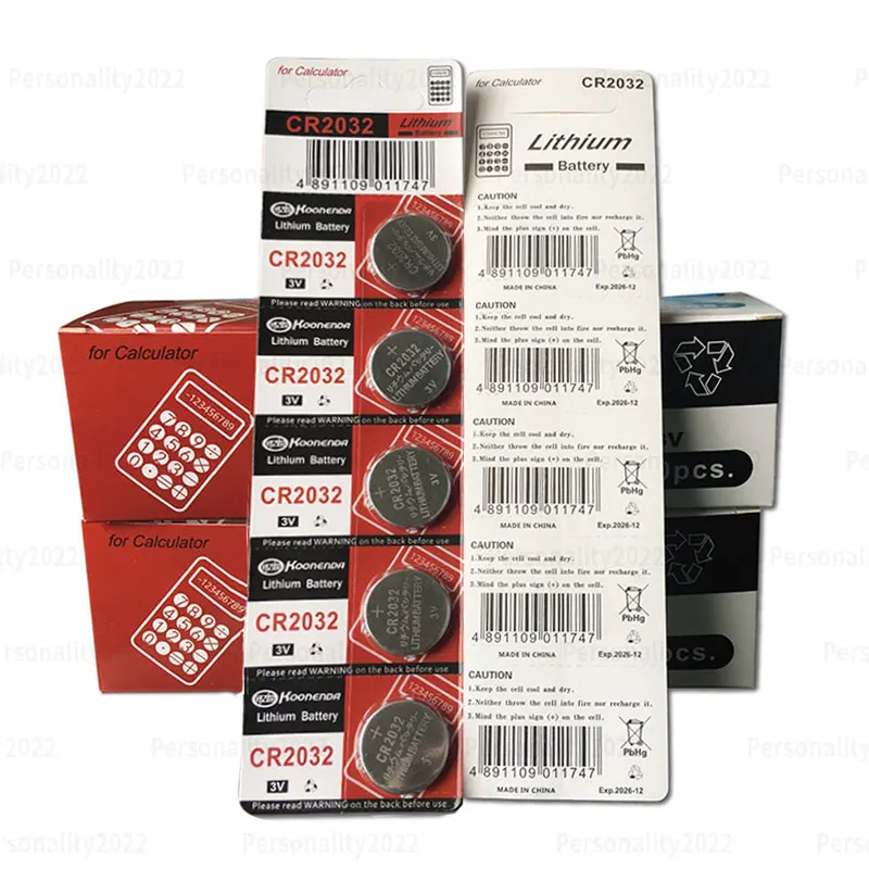 5 pces-50 pces cr2032 bateria de célula de botão 3v baterias de lítio 2032 br2032 para chaves de relógio calculadora controlador temporizador luzes led