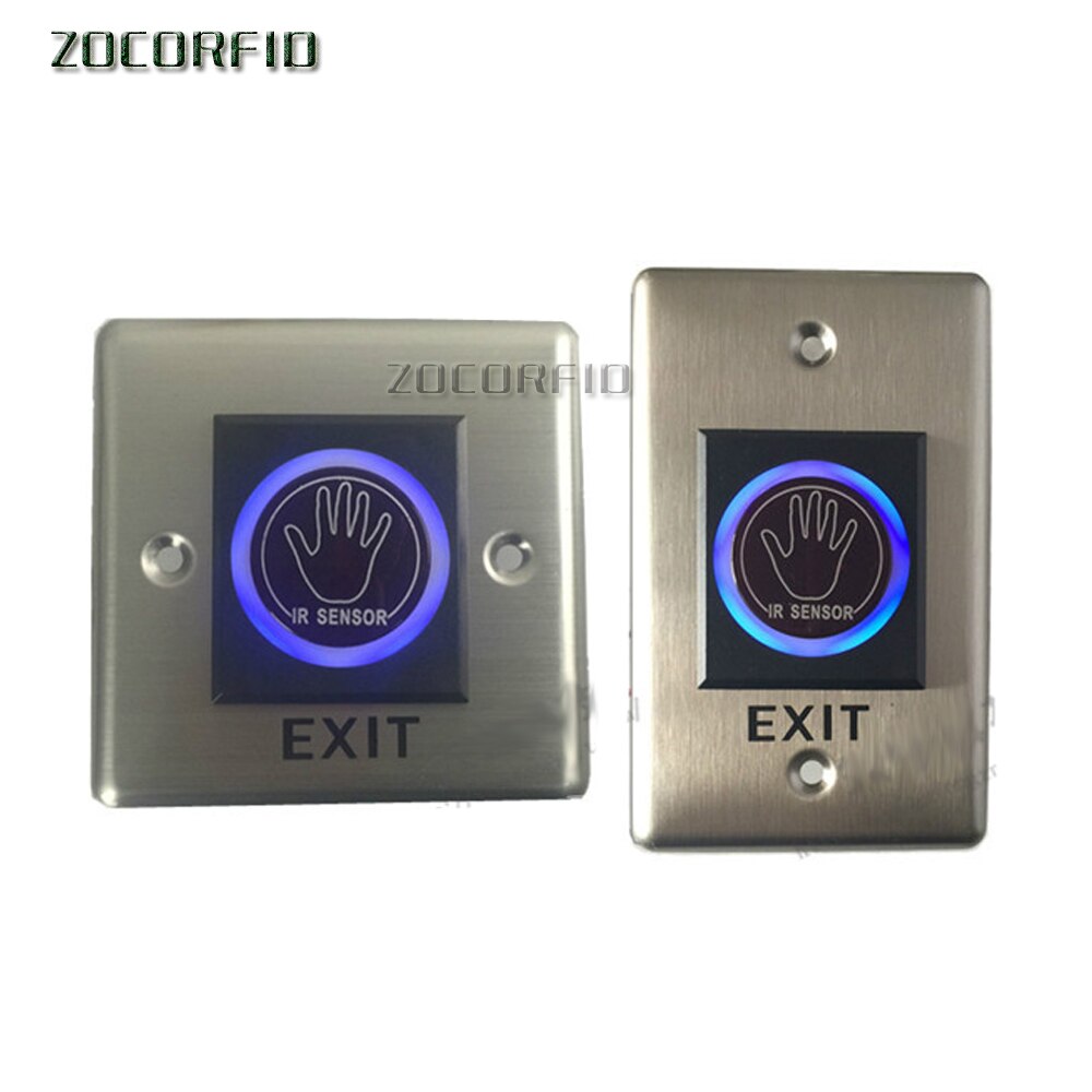 86X86mm Stainless steel Metal door Release button IR Contactless No touch Infrared exit button