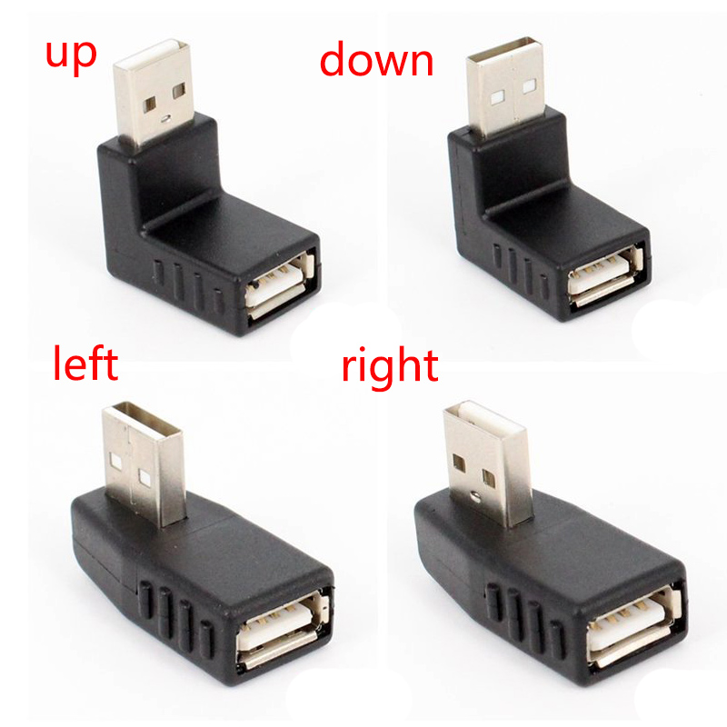 Conector Usb 2,0, convertidor de 90 grados, macho a Usb 3,0 hembra, adaptador, extensor de cable