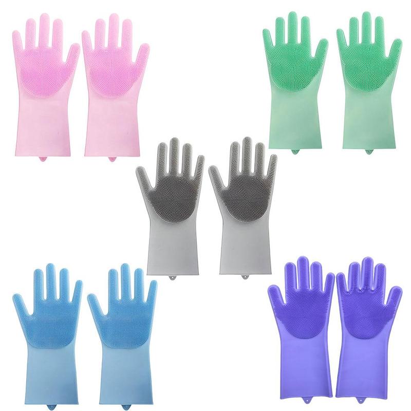 1 Paar Schoonmaak Handschoenen Silicone Stretch Handschoenen Keuken Afwassen Handschoenen Schoonmaken Handschoenen
