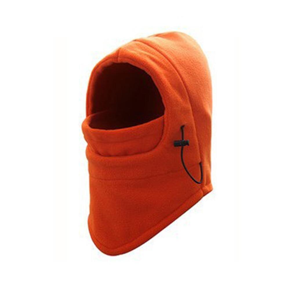 Vinter vindtæt vandreture hætter mænd varm termisk fleece ansigt beanies ski cykel motorcykel hals varmere hjelm hat: Orange