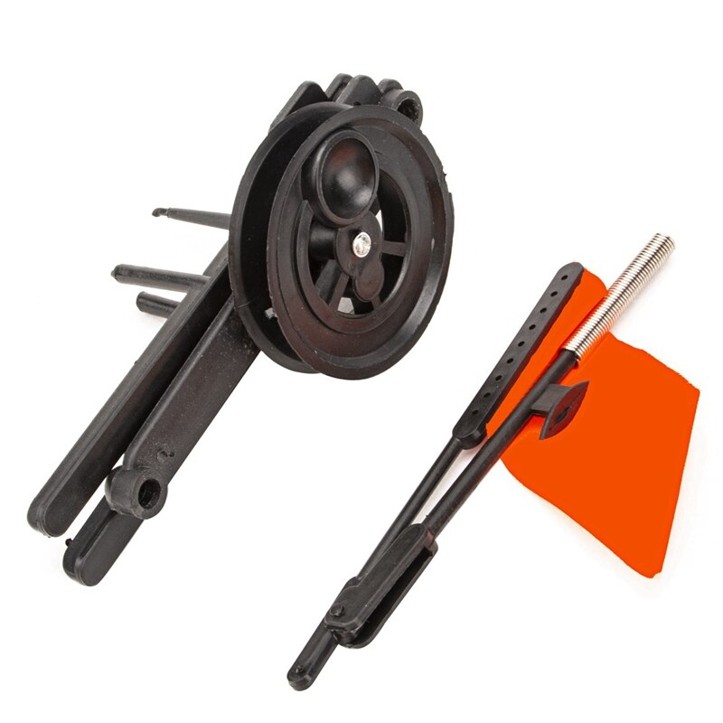 2 stuks opvouwbare winterse ijsvissersgereedschappen, vlaggenstok, kajakvlag, voetstuk voor op de rail, tip-up vlag, accessoires voor buiten in de winterse ijsvissersuitrusting