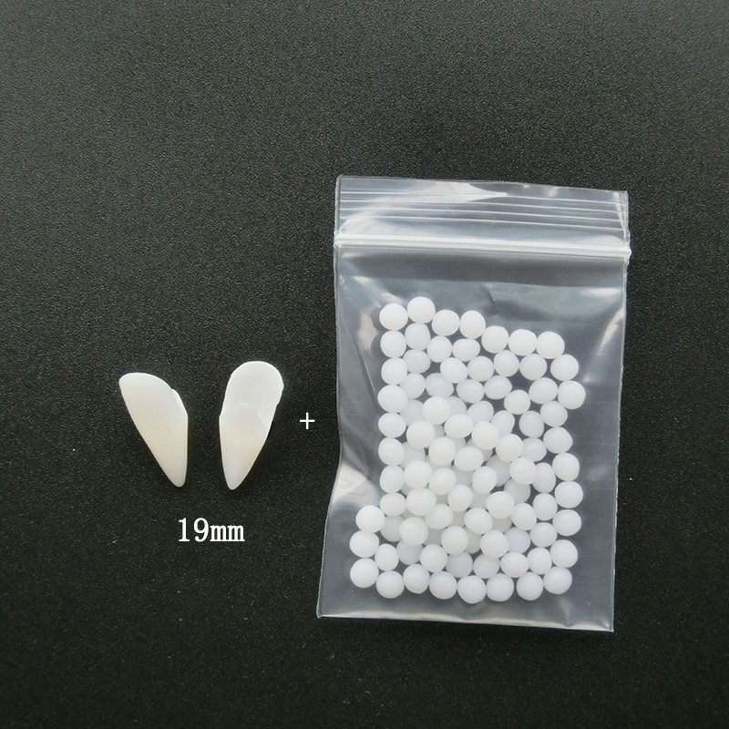 1 par de colmillos para de Cosplay, decoración DIY, disfraz de vampiro de resina para Halloween, accesorios de dientes postizos con pegamento adhesivo, dentaduras postizas para: Verde militar