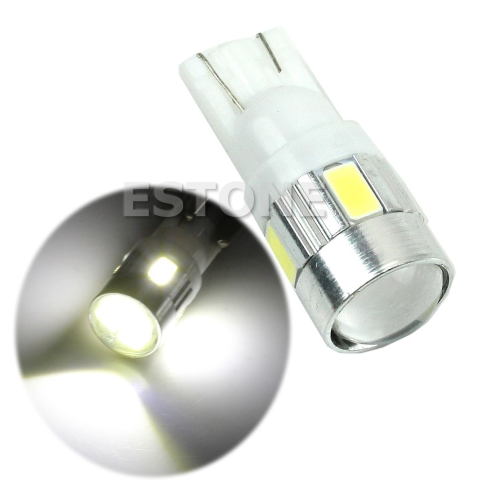 1 Pcs Koplamp High Power Led Smd 5630-6LED 194 W5W Wit Met Projector Auto Lichtbron