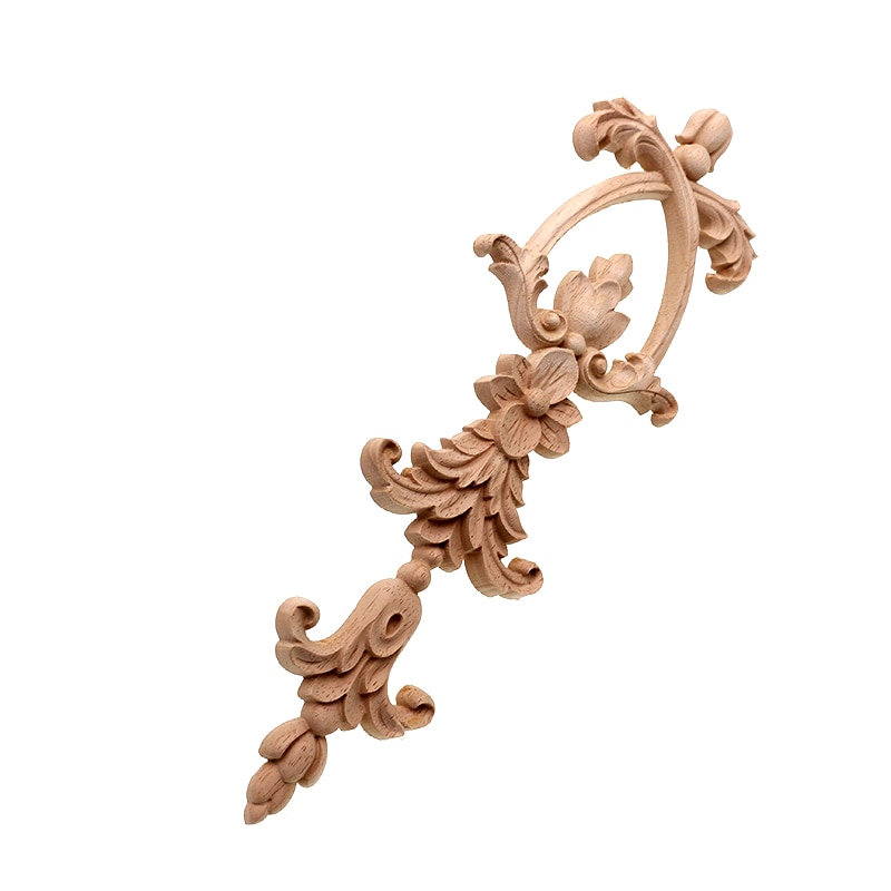Europese applique massief hout lange stuk woondecoratie carve patronen of ontwerpen op houtwerk accessoires