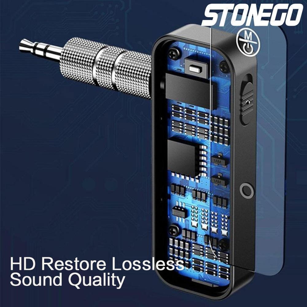 Wireless Bluetooth 5.0 Audio Adapter - 3.5mm AUX Stereo Receiver/Transmitter for Car, Home, Speaker, TV