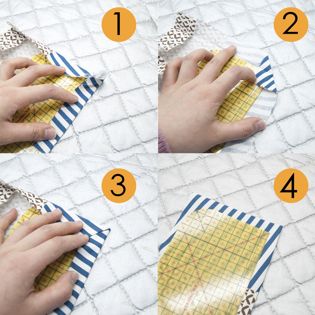 DIY Patchwork Ironing Control Ruler Sewing Tools Steam Iron Non-slip Knitting Accessories 20x10 cm