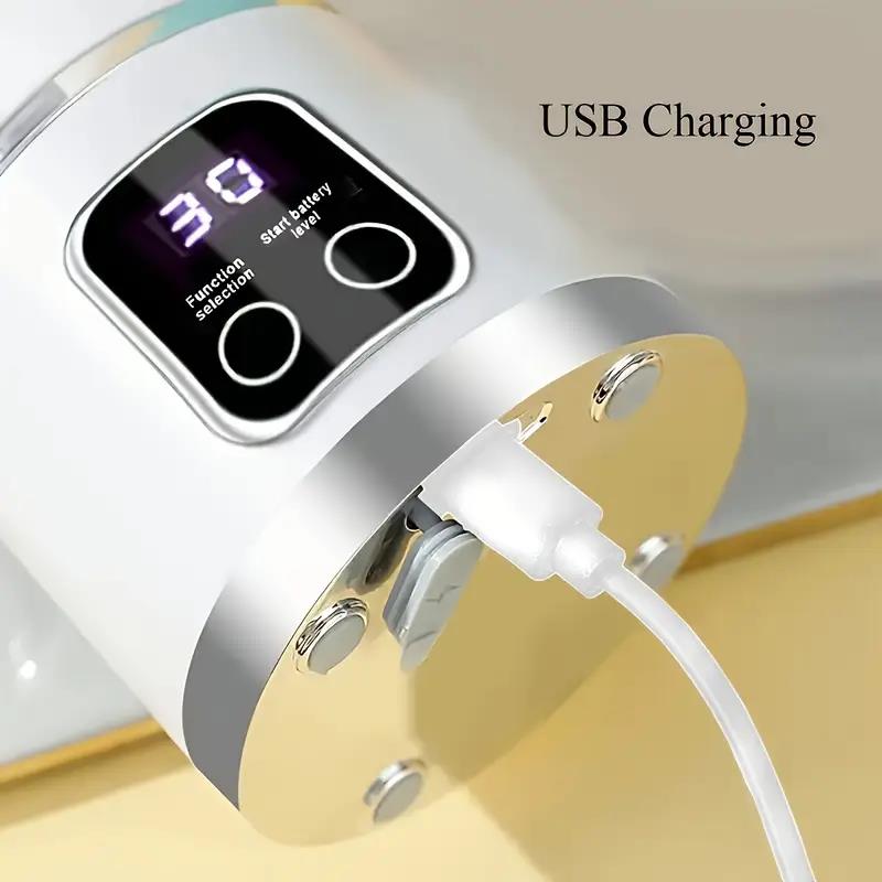 MINI exprimidor eléctrico de hielo triturado con carga para el hogar, potente Motor de 450ML, taza de jugo con pantalla Digital de gran capacidad