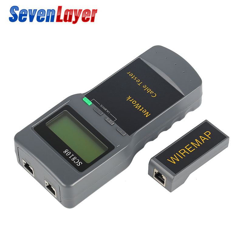 SC8108 Draagbare LCD Netwerk Tester Meter & LAN Telefoon Kabel Tester & Meter Met Lcd-scherm RJ45