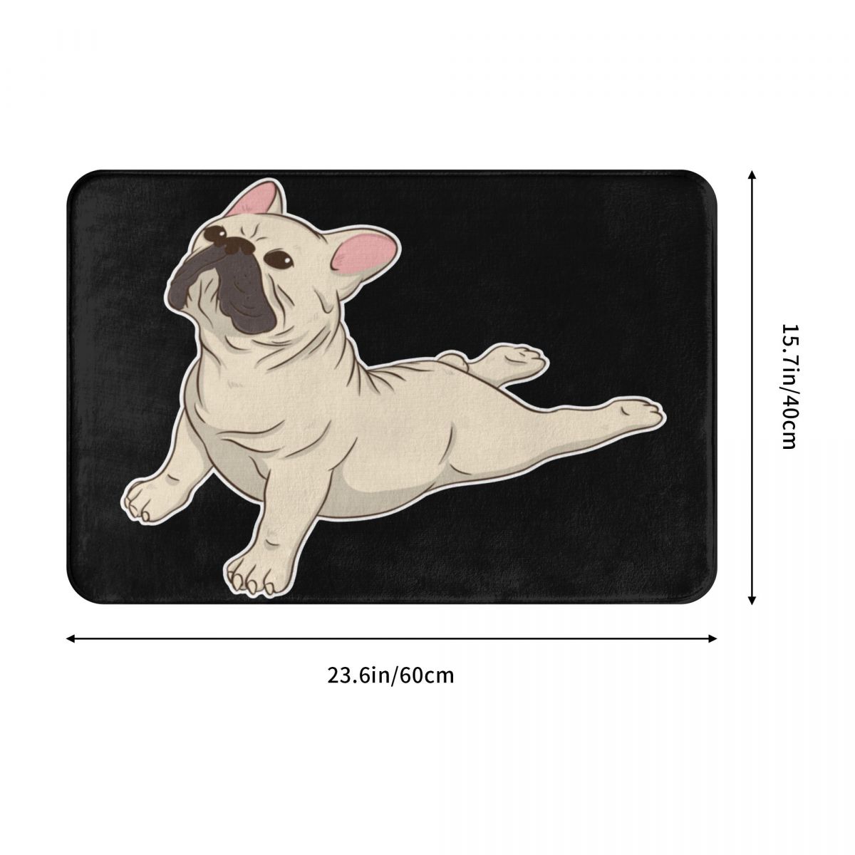French Bulldog Yoga Doormat Bedroom Rectangle Soft Living Room Home Mat Dogs Funny Anti-slip Floor Rug Bath Mat