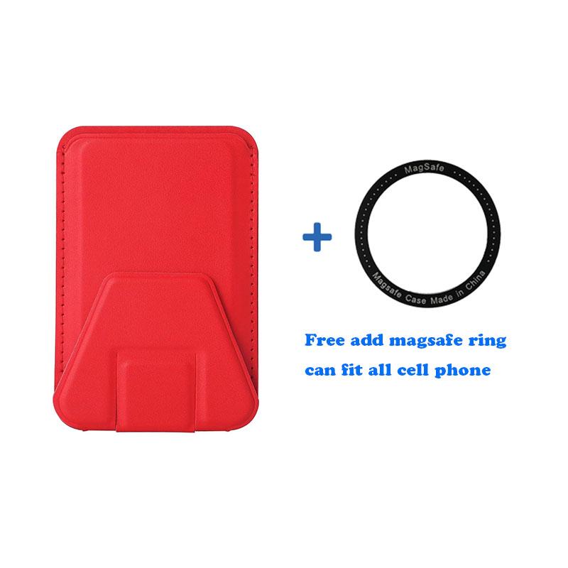 Magnetisk læderpung med skindstativ, magsafe-etui til apple iphone 15 14 13 pro max, magsafe-etui, kortholder, lomme, cover: Hvid