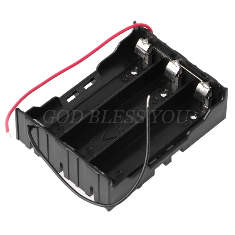 3.7V Parallel 3x 4x 18650 Batteries Holder Box Storage Case Container With Wire: 3 slots
