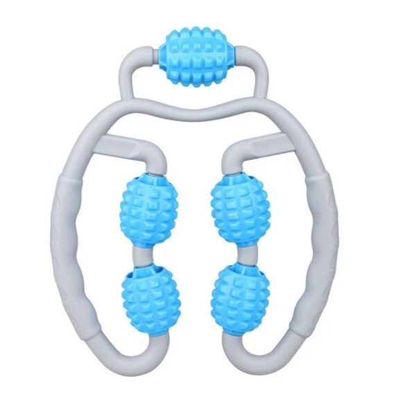 Ring clip been verstelbare 5 wiel foam roller foam as dunne been voor ontspanning arm been nek spierweefsel fitness workout: 4