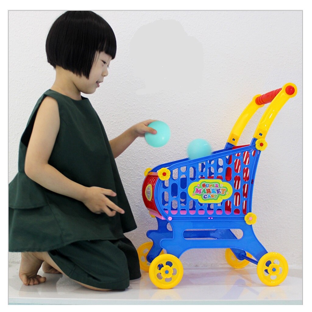 52Cm Simulatie Plastic Winkelwagen Kruidenier Speeltoestel Voor Babypop Toebehoren