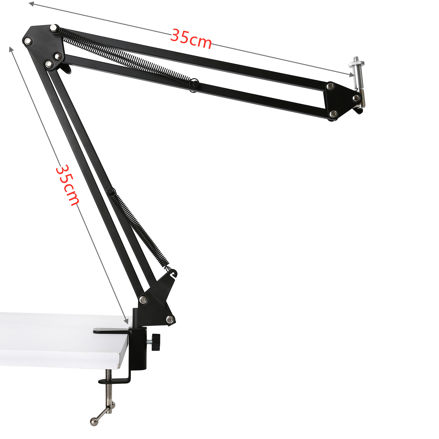 Kameratelefon stativ bordstativ sæt overhead shot fotografering justerbar arm stander til telefon kamera ring lys lampe