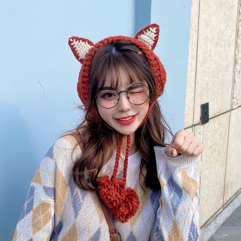 Mode Kikker Hoed Mutsen Gebreide Winter Hoed Effen Hip-Hop Skullies Gebreide Muts Cap Kostuum Accessoire Warm Winter motorkap: 17