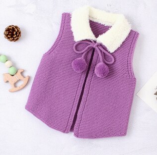 Baby drenge piger strikket vest koreansk ærmeløs sweater veste børn afslappet veste børn strikke uld cardigan: -en / 24m