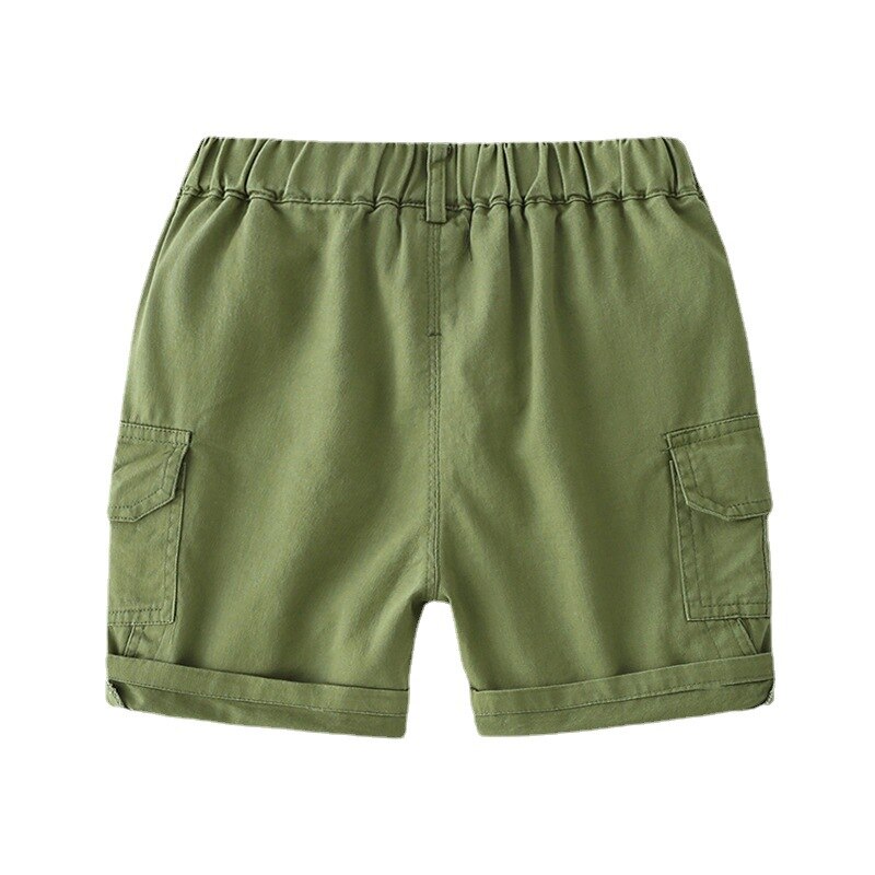 Pantalones cortos informales de algodón para niños y niñas, Shorts holgados de Color sólido para playa, ropa para niños de 2 a 7 años, novedad de verano