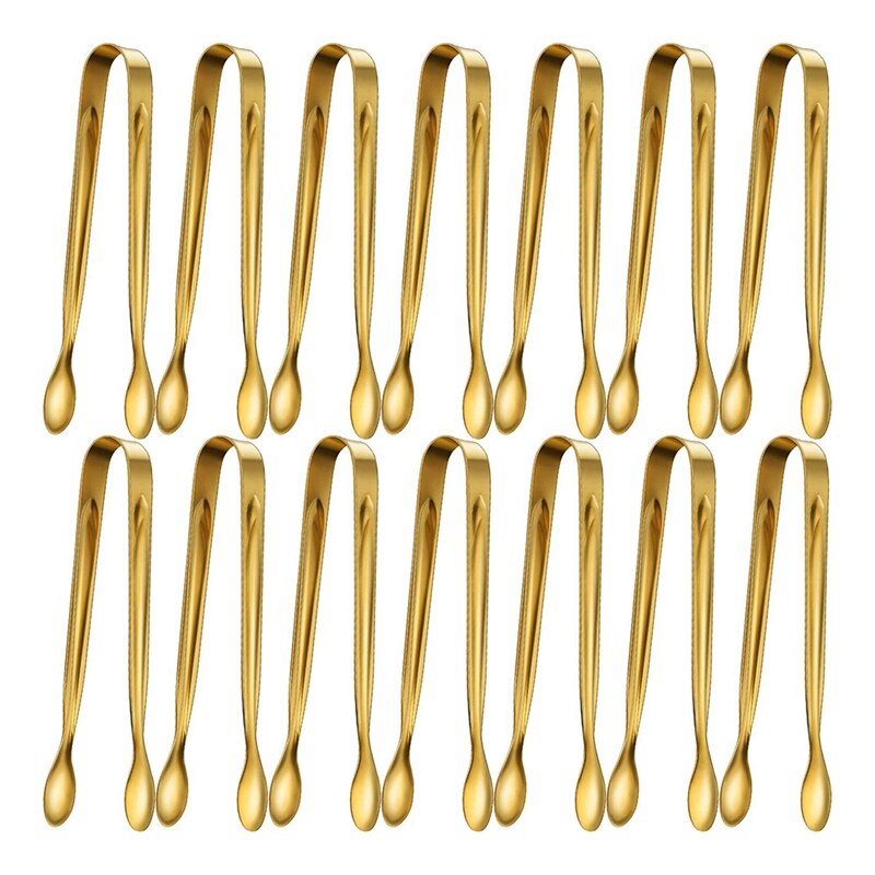 12 sztuk szczypce cukru szczypce robić lodu ze stali nierdzewnej mini szczypce robić serwowania przekąnarty szczypce małe szczypce kuchenne na spotkanie przy herbacie kawy: Default Title