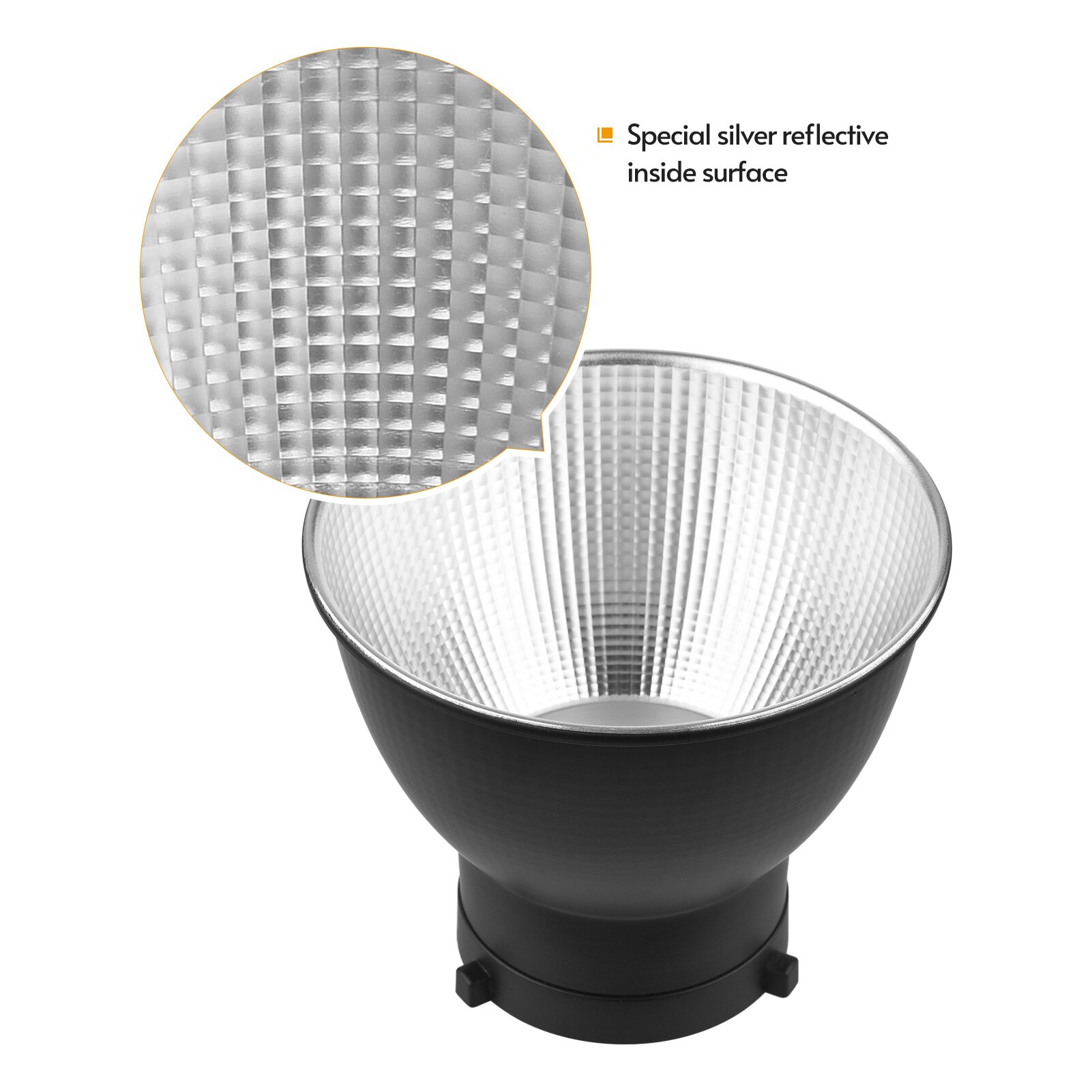 7- zoll-standardreflektor-diffusor-lampenschirmschale mit bowens-anschluss für studioblitzgeräte
