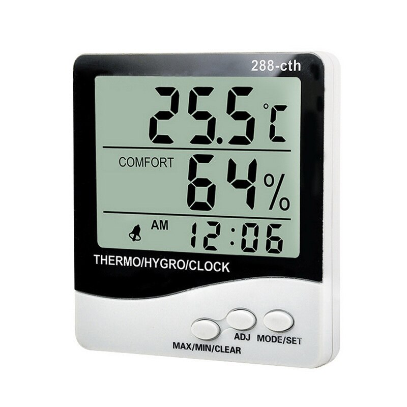 LCD Digital Temperature Humidity Meter -2 -1 Indoor Outdoor hygrometer thermometer Weather Station with Clock^1: 228CTH