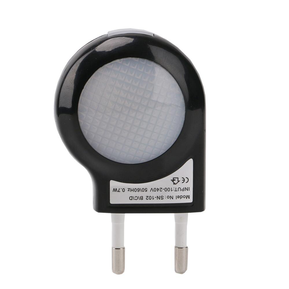 LED escargot veilleuse AC 100-240V lampe intégré Auto capteur de lumière contrôle ABS applique murale pour la maison bébé enfants chambre EU/US Plug: Black / EU