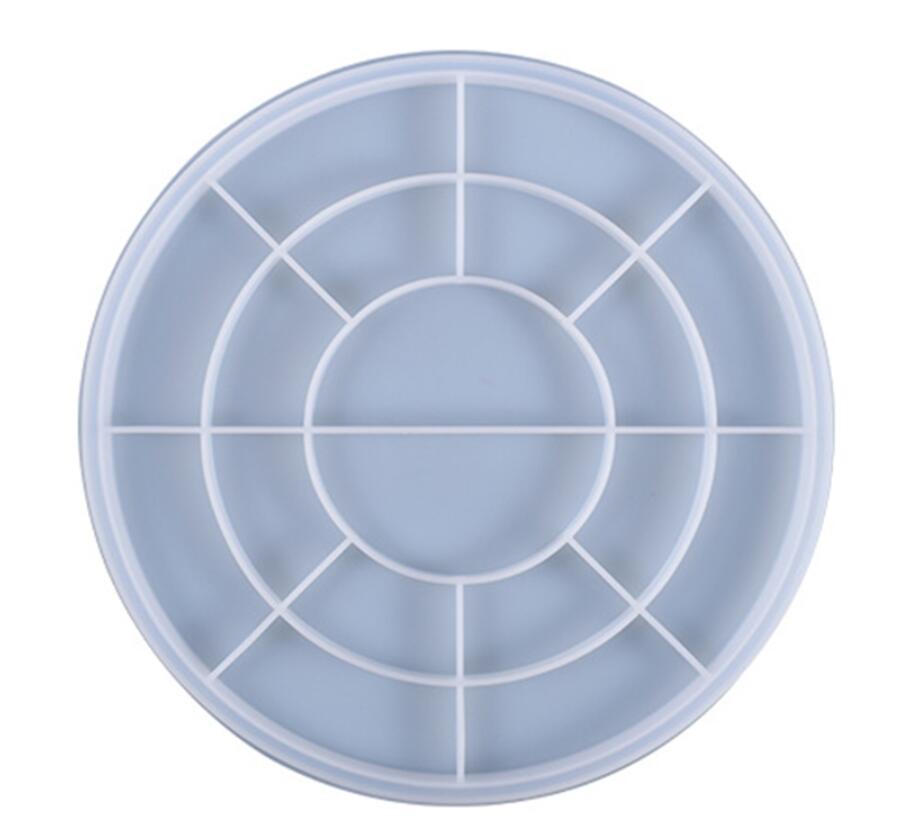 Okrągła taca żywicy epoksydowej formy talerz na owoce pokładzie podstawka silikonowe formy DIY rzemiosło ozdoby