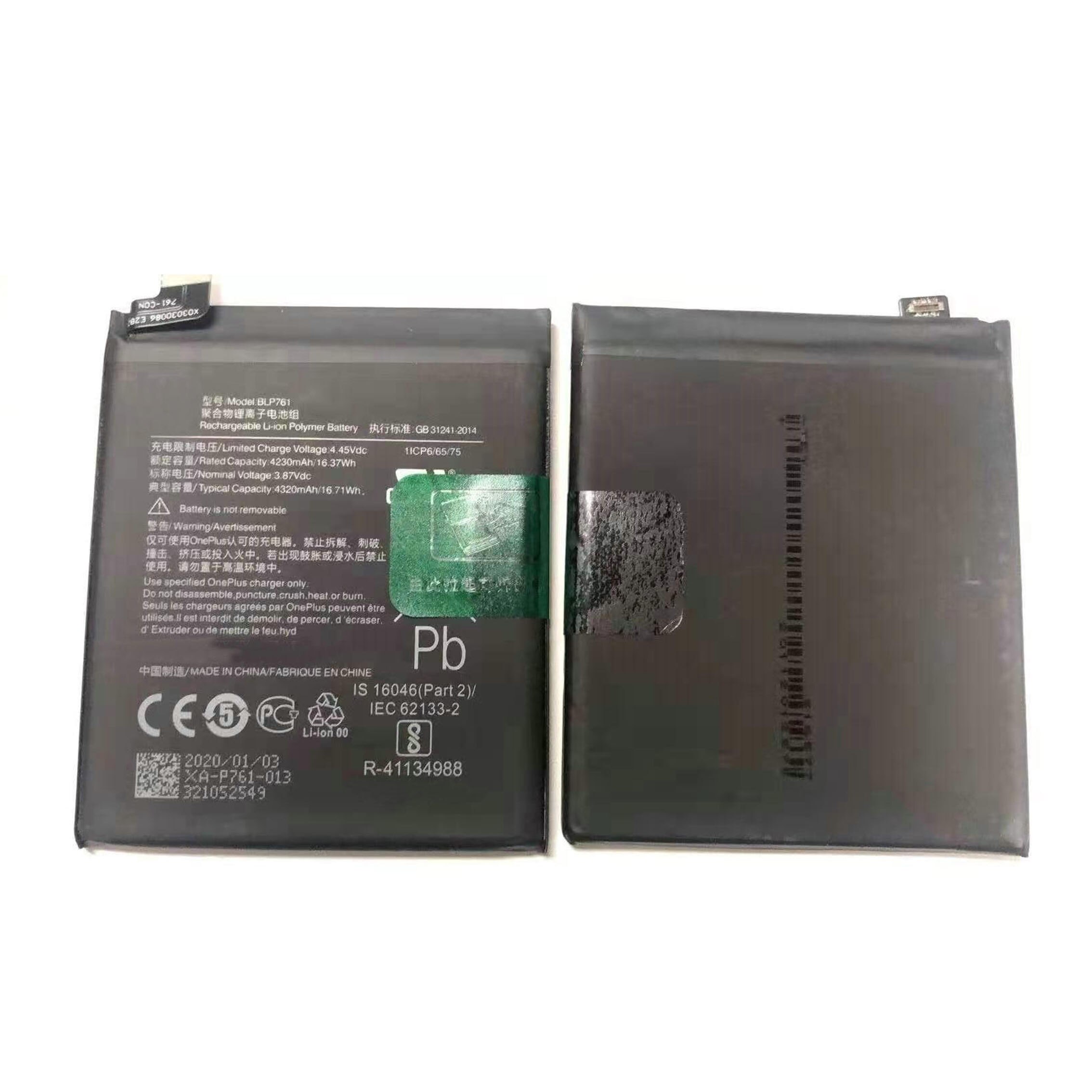 1x 4320mAh Battery Replacement For One Plus 8 Oneplus 8 BLP761 Smart Phone Batteries + Repair Tools kit