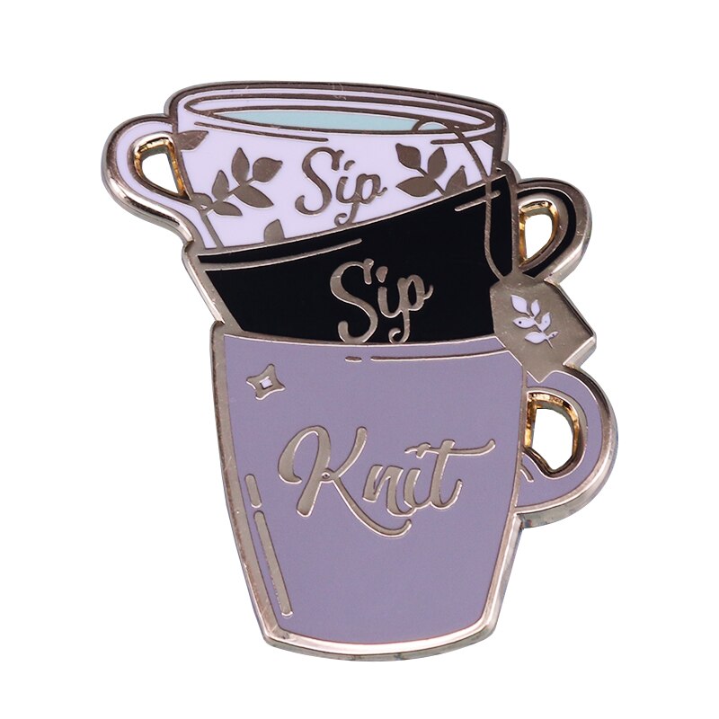 Best partner pin knitters and tea lovers accessory