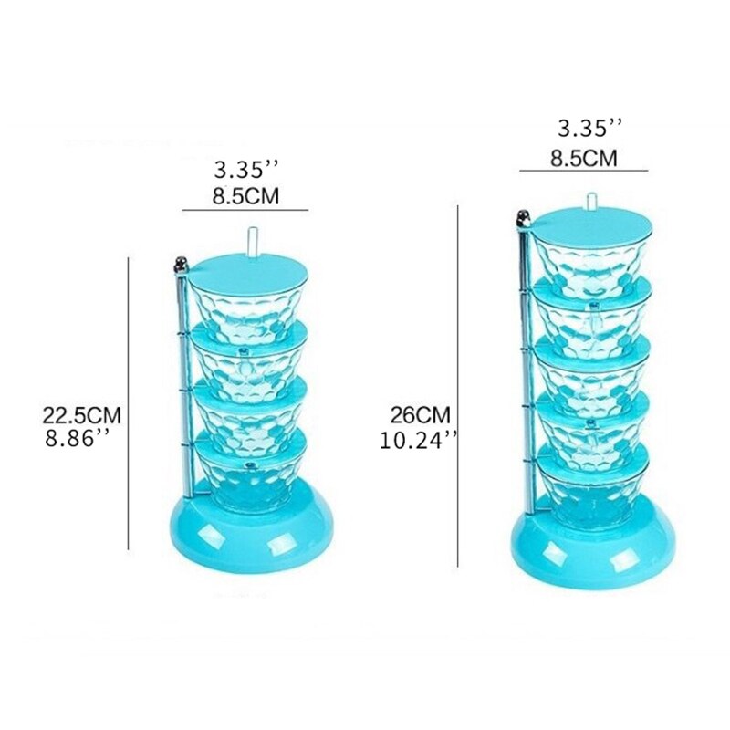 Obrotowe pionowe pudełko robić przypraw akcesoria kuchenne sos ocet Keczup olejowy wielowarstwowy stojak na przyprawy w połączeniu solniczka