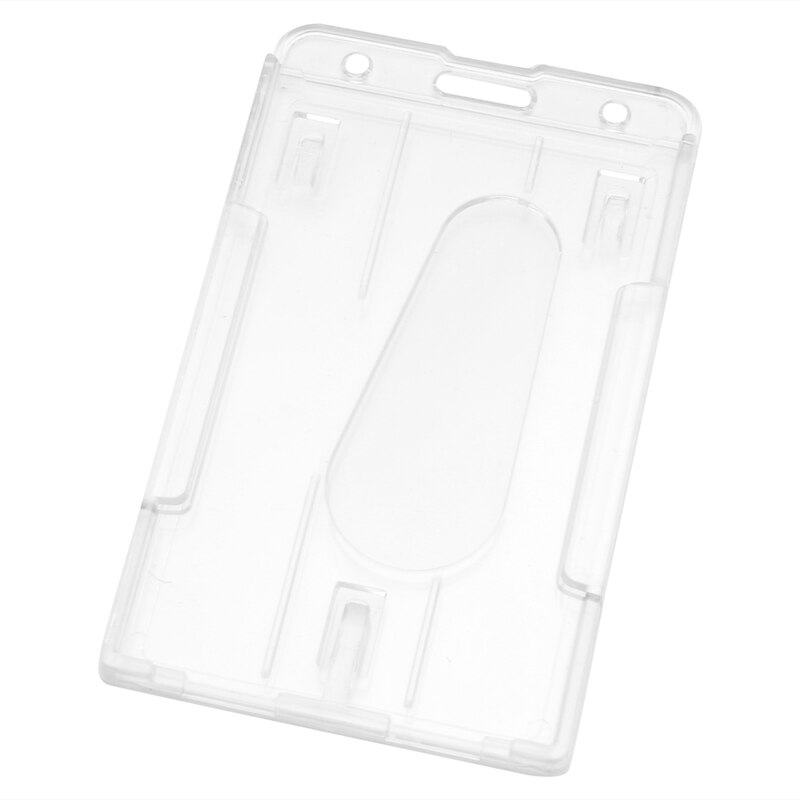 Hard Plastic ID Access Card Cover Credit Card Case Badge Holder Double Side Au13 19 Droship
