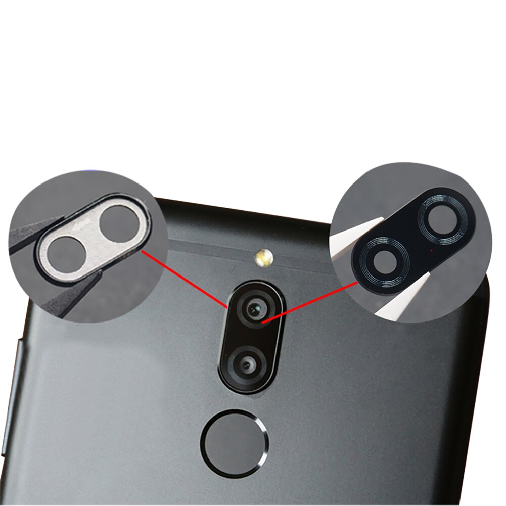 Voor Huawei Mate 10 Lite Black Back Rear Camera Glas Lens Vervangende Onderdelen Accessoires