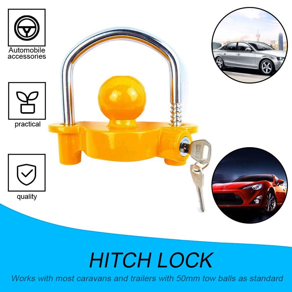 Newest Anti-Theft Hitch Lock Coupling Lock Trailer Parts Tow Ball Caravan Camping Anti Theft Trailer Accessories