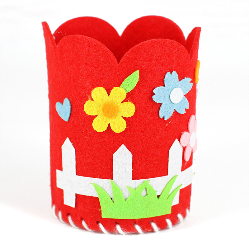 Cartoon Non-woven Pen Holder Kindergarten Handmade DIY Craft Toys Set Children&#39;s Three-dimensional Kids Arts For child: 3