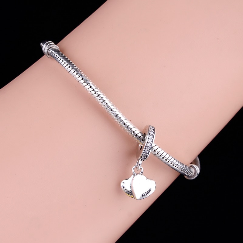 Winter Newest Forever Heart Love charms Charm 925 Sterling Silver Beads for Jewelry Making fit Charms Bracelet Necklace