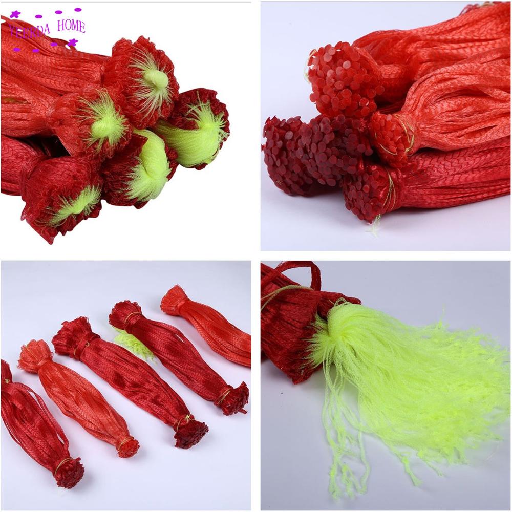 100Pcs Reusable Red Gardening net plastic mesh bags of fruit string watermelon grown bag Fruit growth mesh 4 size