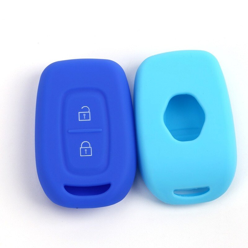 Silicone Rubber Car Key Case Shell for Renault Duster Dacia Scenic Master Megane Fob 2 Button Remote Key Cover