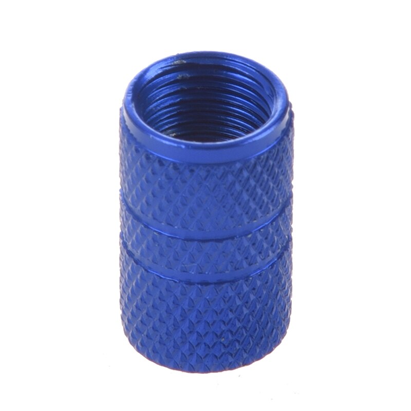 4 PCS Metal Car Auto Tire Valve Stem Covers Caps Blue