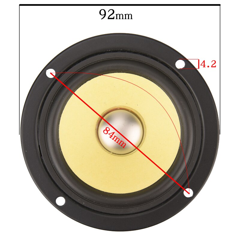 HIFIDIY LIVE hifi 3" 3.5 inch 3.6 92mm Full frequency speaker unit 4OHM 30W High Alto bass loudspeaker B3-92S