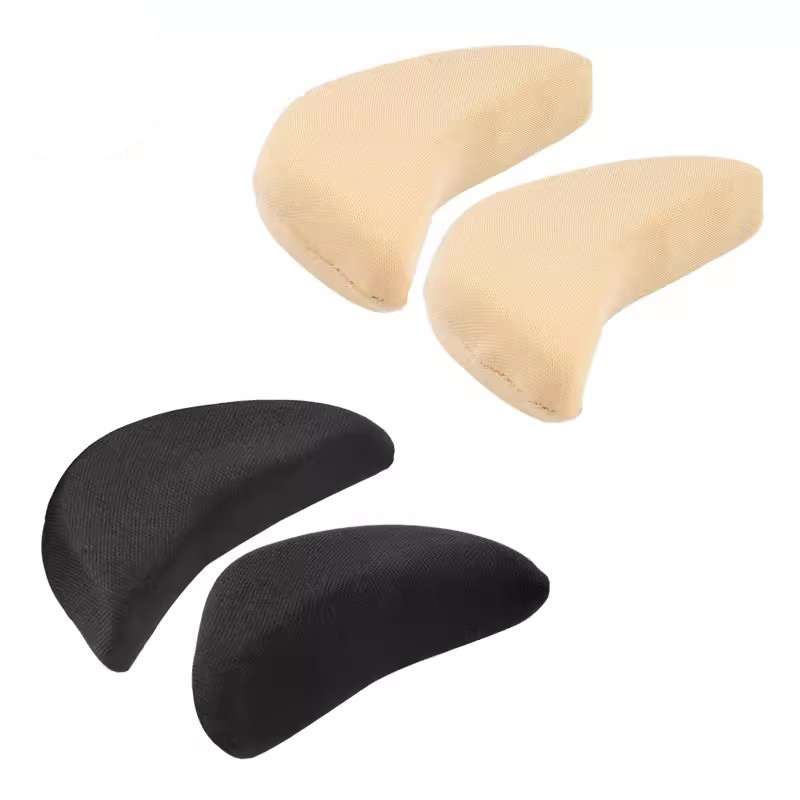 10 Uds. Almohadillas de esponja para el antepié, almohadillas de ajuste para reducir el tamaño del zapato, alivio del dolor, plantillas de relleno de tacón alto, almohadilla para el enchufe del dedo del pie del antepié: Rojo