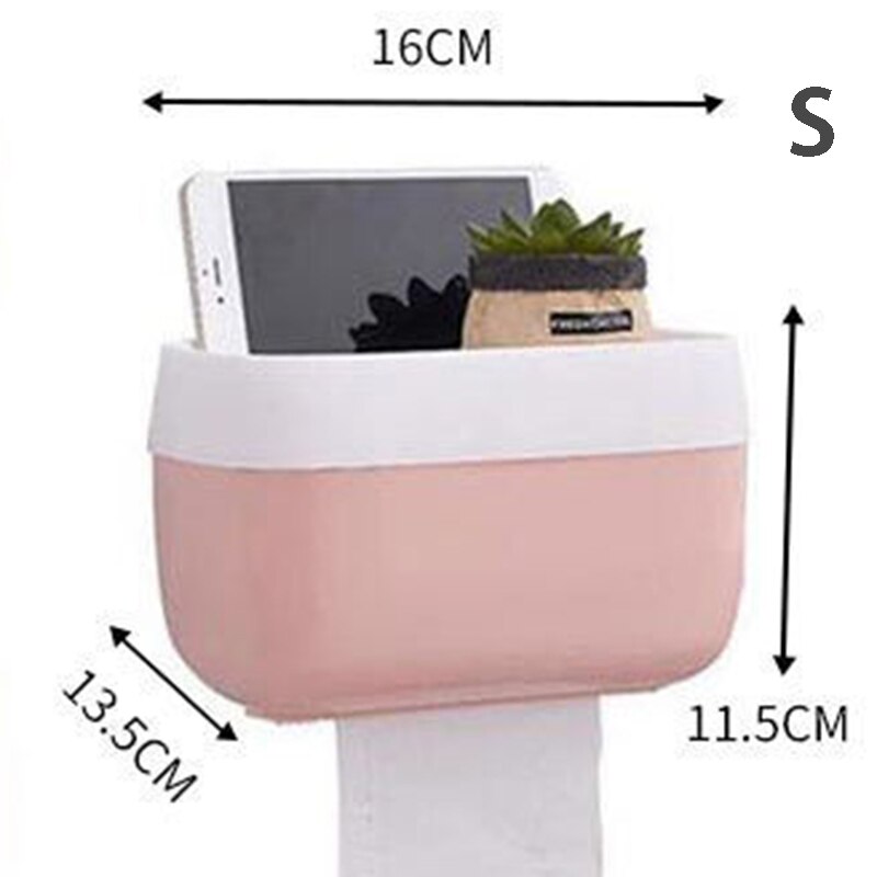 Eenvoudige Wc Tissue Doos Hoge Capaciteit Handige Duurzaam Huishoudelijke Adhesive Carton: Pink S