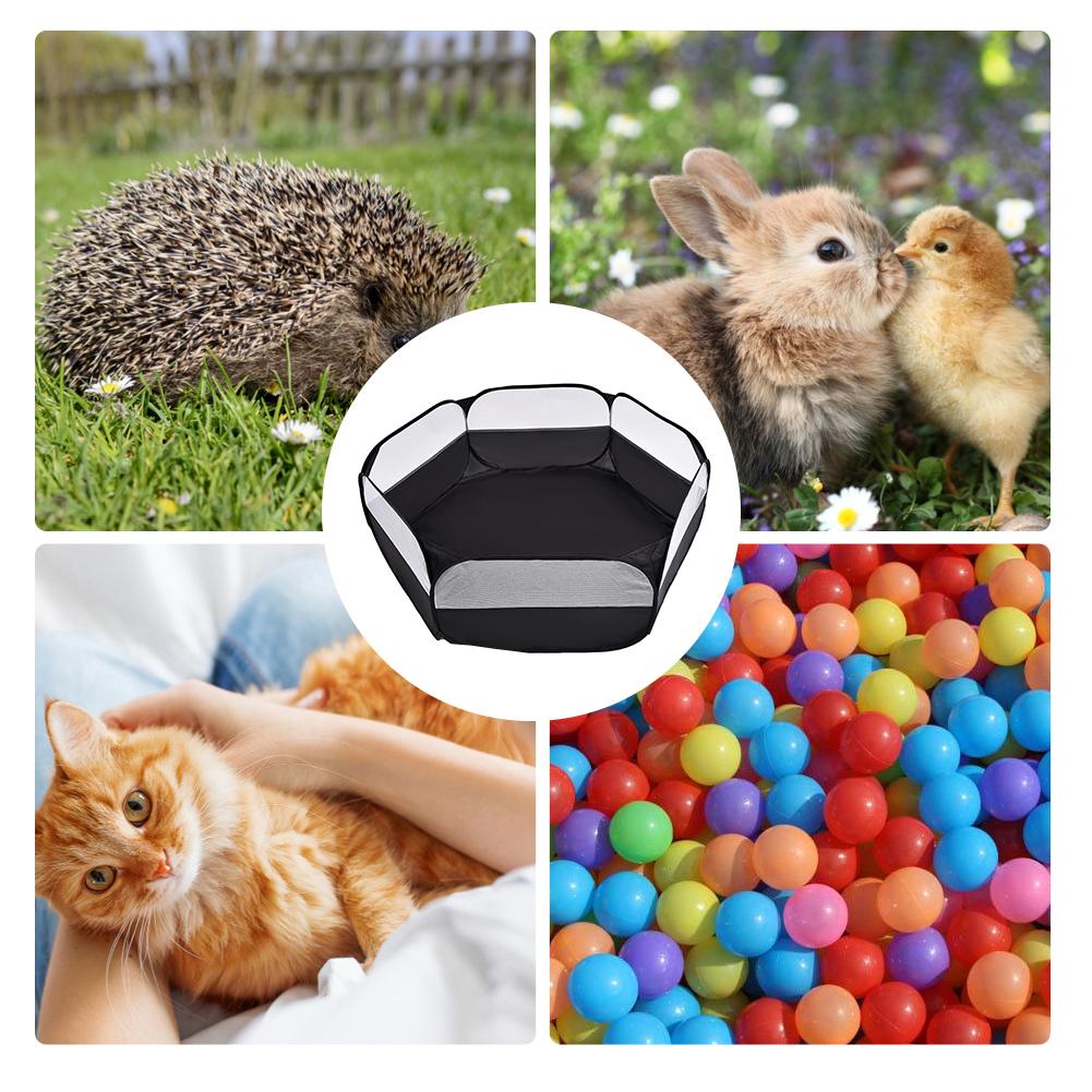 Valla plegable para gatos y hámster, corralito de juego para interior y exterior, jaula para animales pequeños, parque infantil