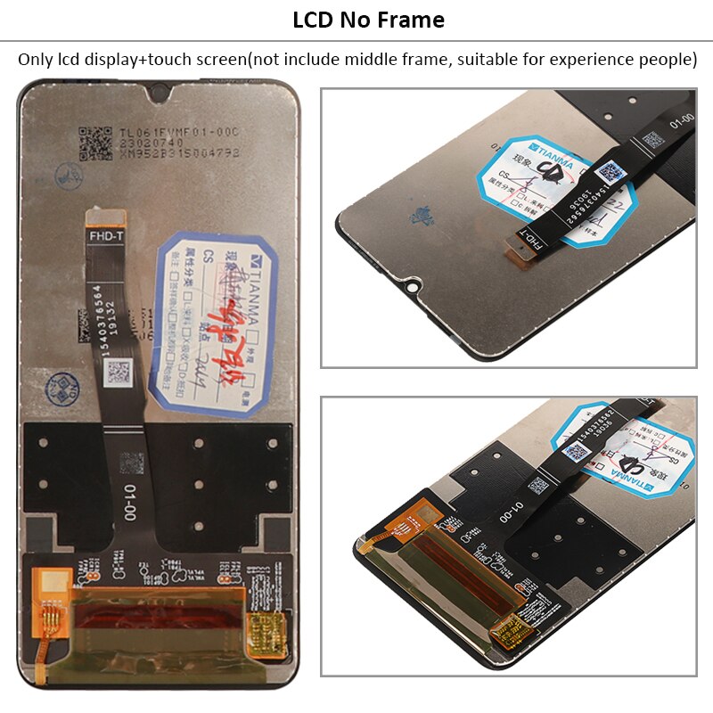 6.15 "Display Voor Huawei P30 Lite Lcd-scherm Getest Touch Screen Vervanging Voor Huawei Nova 4e/P 30 lite MAR-LX1A LX1M Screen