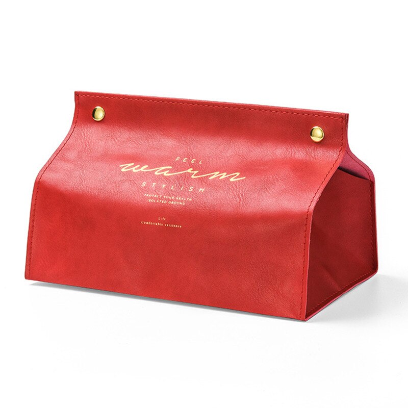 Universal Car Armrest Box Tissue Box Cartoon Cute Tissue Box Car Interior Products Car Accessories Living Room Home: Red