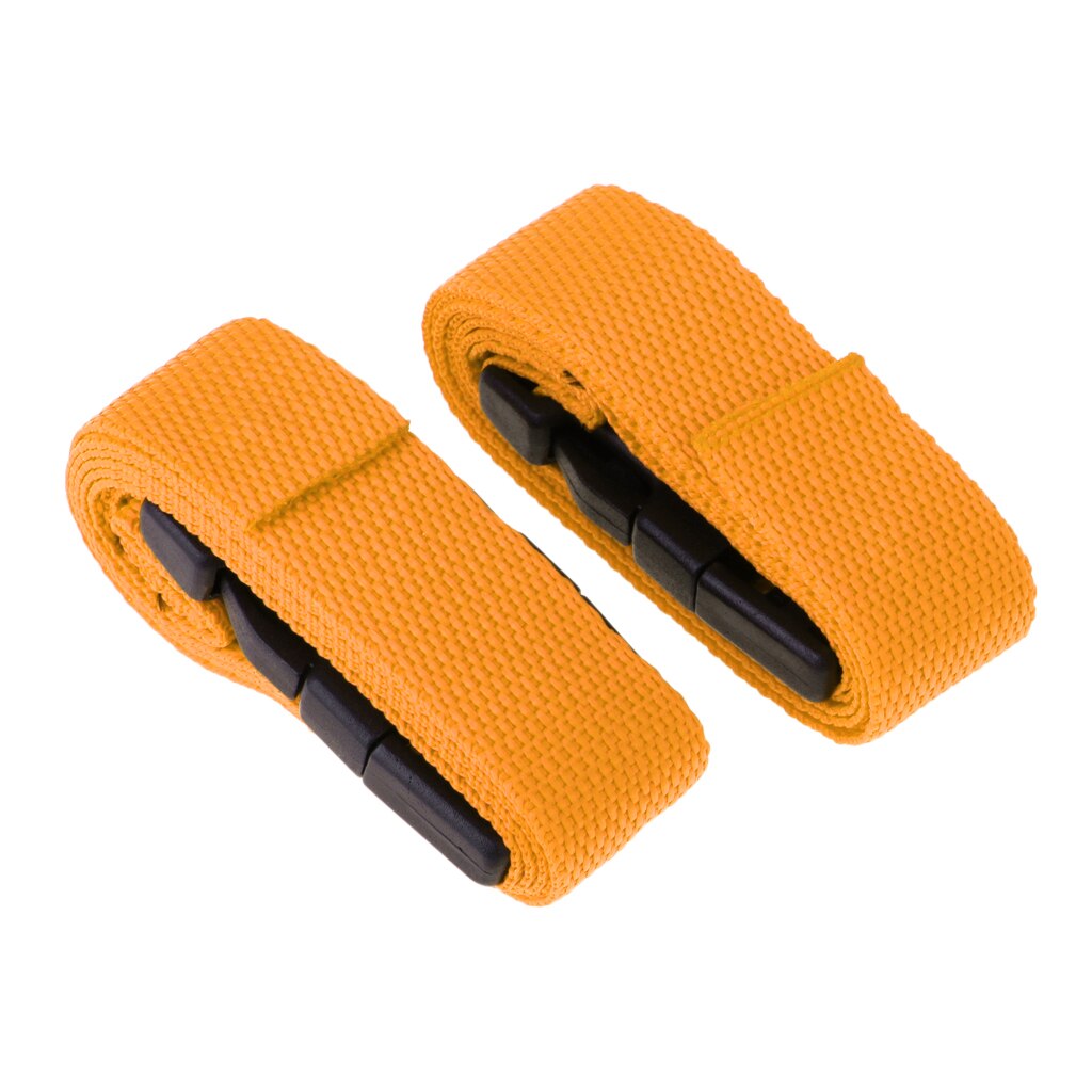2x Golf Trolley Webbing Straps Cart Secure Fastening Straps Golf Accessories: yellow