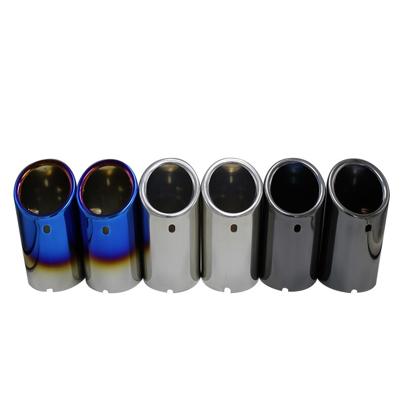 70mm Car Exhaust Muffler Tip Cover For BMW F30 E92 E90 3 Series GT 325i 328i 2006 2007 Stainless Steel