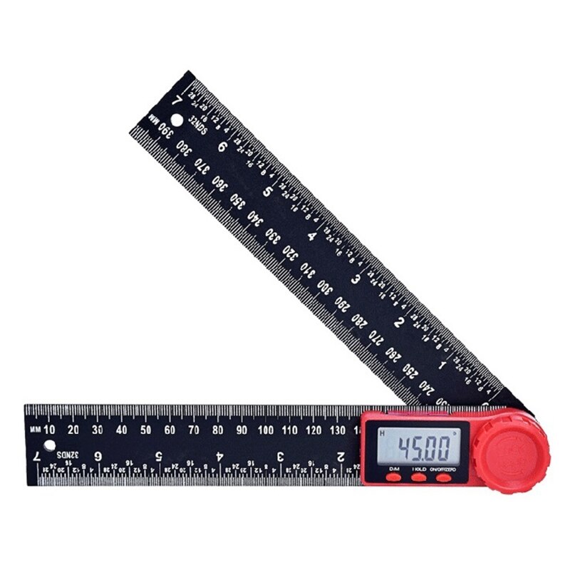 Digital Display Angle Ruler High Accuracy 360 Degrees Digital Instrument Angle Inclinometer Angle Finder Protractor Rule: 200mm