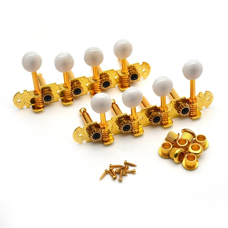 1 Set Mandolin Machine Heads Tuners Tuning Keys Pegs for Mandolin Instrument Golden R/L: Default Title